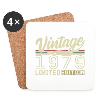 Légende depuis 1979 Né en 1979 Anniversaire 45 ans - Dessous de verre (lot de 4) - blanc - Devant