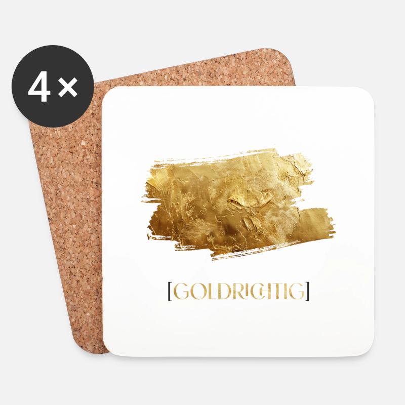Goldrichtig - Untersetzer (4er-Set) - Weiß