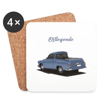 GDR Pickup // Illustration - Coasters (set of 4) - white - Front