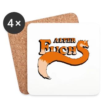 Old Fox 3 - Coasters (set of 4) - white - Front