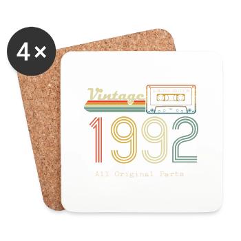 1992 Original 1992 Vintage Vintage Retro Jahrestag - Untersetzer (4er-Set) - Weiß - Vorne