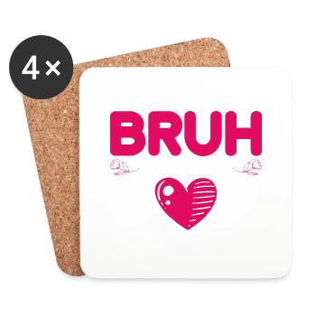 Bruh Formerly Known Funny Bruh Meme Mom Mom - Coasters (set of 4) - white - Front