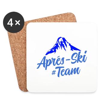 Après Ski Team Mountains - Coasters (set of 4) - white - Front