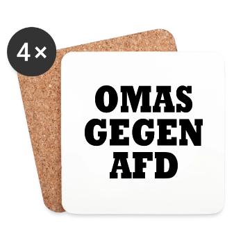 Omas gegen afd - Untersetzer (4er-Set) - Weiß - Vorne