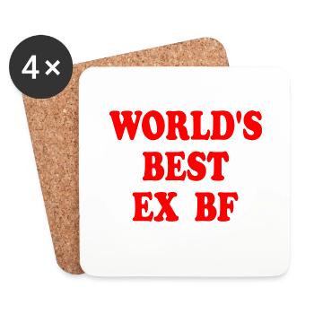 worlds best ex bf - Coasters (set of 4) - white - Front