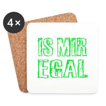 Is Mir Egal - Untersetzer (4er-Set) - Weiß - Vorne