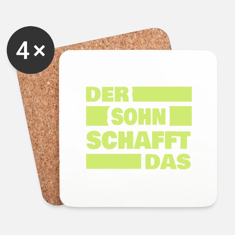 Sohn - Untersetzer (4er-Set) - Weiß