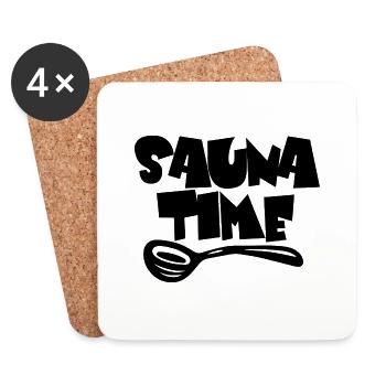 Sauna Wellness Spa - Coasters (set of 4) - white - Front