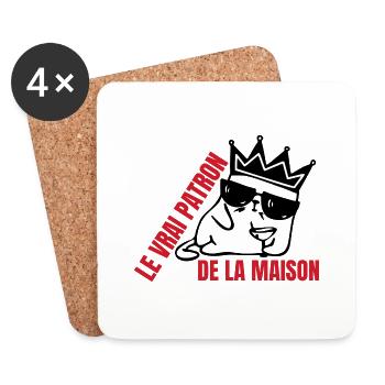 The real of the cat house - Coasters (set of 4) - white - Front