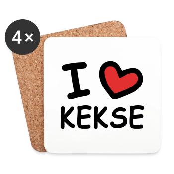 J’adore les cookies - Dessous de verre (lot de 4) - blanc - Devant