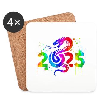 Fantasy Dragon Anime Dragon Head Myth Reptile Snake - Coasters (set of 4) - white - Front