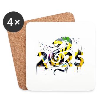 Fantasy Dragon Anime Dragon Head Myth Reptile Snake - Coasters (set of 4) - white - Front