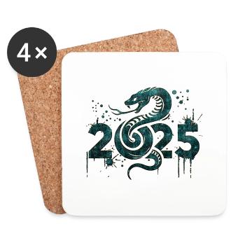 Fantasy Dragon Anime Dragon Head Myth Reptile Snake - Coasters (set of 4) - white - Front