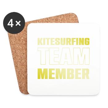 Kitesurfing Team - Untersetzer (4er-Set) - Weiß - Vorne