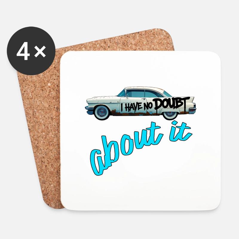 ausschließlich Oldtimer - Untersetzer (4er-Set) - Weiß