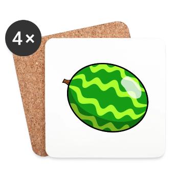 Melone - Untersetzer (4er-Set) - Weiß - Vorne