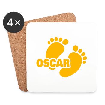 Gift for Oscar - Coasters (set of 4) - white - Front