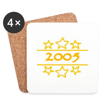 Year 2005 - Coasters (set of 4) - white - Front