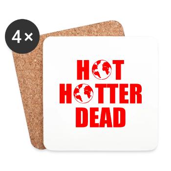 Hot hotter dead - Coasters (set of 4) - white - Front