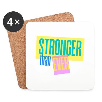 Stronger than ever - Untersetzer (4er-Set) - Weiß - Vorne