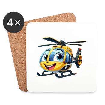 Trauma helicopter junior - Coasters (set of 4) - white - Front