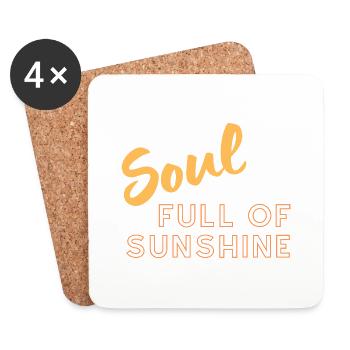 L’âme pleine de soleil - Dessous de verre (lot de 4) - blanc - Devant