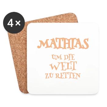 Helfer Mathias - Untersetzer (4er-Set) - Weiß - Vorne