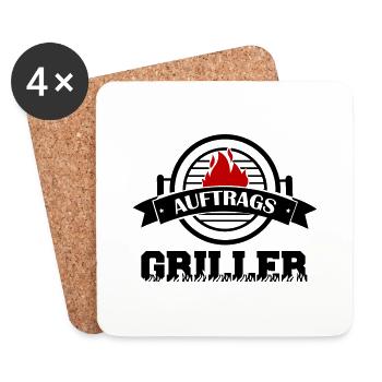 auftrags griller - Untersetzer (4er-Set) - Weiß - Vorne