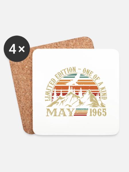 Legenden geboren im Mai 1965 Geburtstag Mai 1965 - Untersetzer (4er-Set) - Weiß