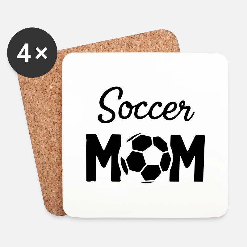 Fußballmama - Untersetzer (4er-Set) - Weiß