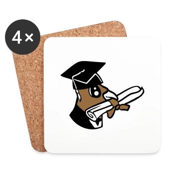 Deaf School Graduation College Certificate Certificate Certificate - Coasters (set of 4) - white - Front
