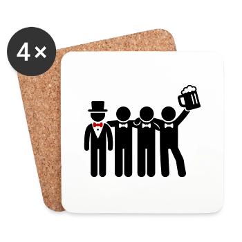 Groom Bachelor Party Crew Jga - Coasters (set of 4) - white - Front