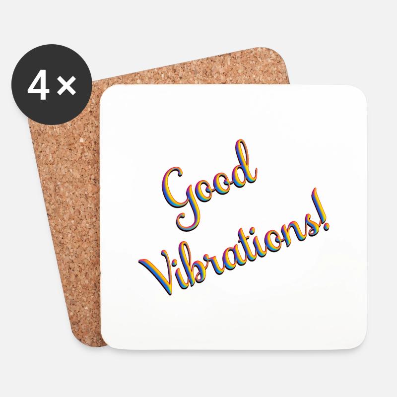 Good Vibrations - Untersetzer (4er-Set) - Weiß