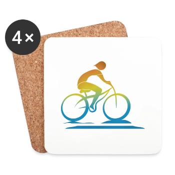 Cyclist - Coasters (set of 4) - white - Front