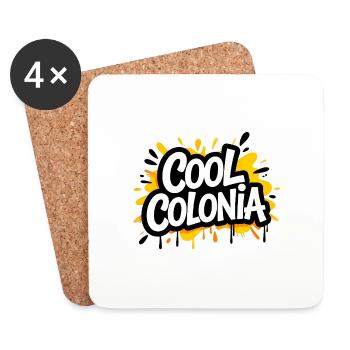 Cool Colonia | Köln Shirt - Untersetzer (4er-Set) - Weiß - Vorne