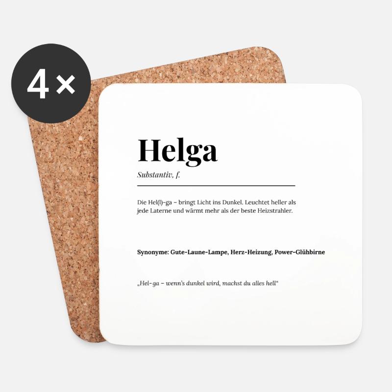 Helga - Untersetzer (4er-Set) - Weiß