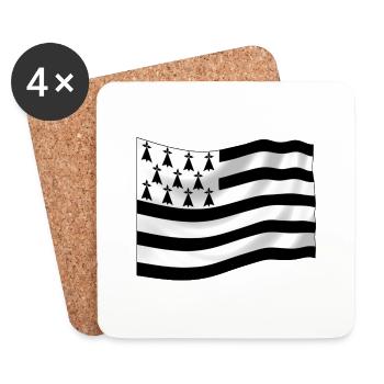 bretagne - Dessous de verre (lot de 4) - blanc - Devant