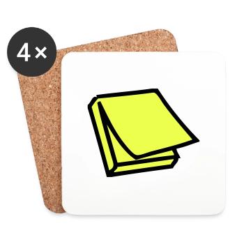 Postit - Untersetzer (4er-Set) - Weiß - Vorne