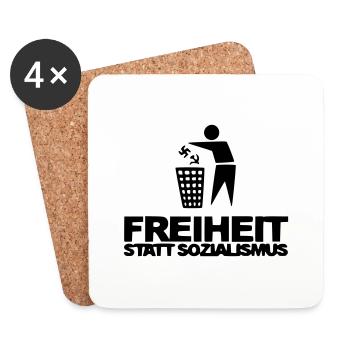 Freiheit statt Sozialismus - Untersetzer (4er-Set) - Weiß - Vorne