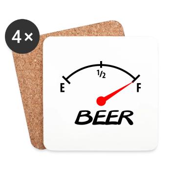beer - Untersetzer (4er-Set) - Weiß - Vorne