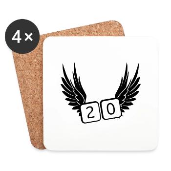 20 years - Coasters (set of 4) - white - Front