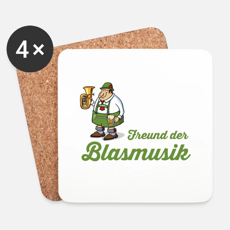 Freund der Blasmusik - Untersetzer (4er-Set) - Weiß