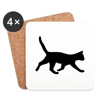 KATZE - Untersetzer (4er-Set) - Weiß - Vorne