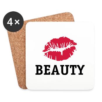 Beauty Kiss - Untersetzer (4er-Set) - Weiß - Vorne