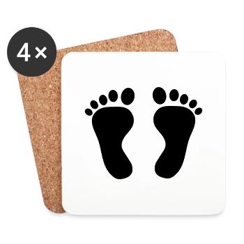Baby Inside foot - Coasters (set of 4) - white - Front