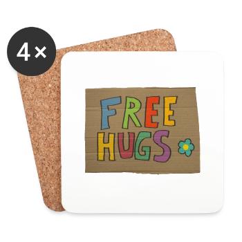 free hugs - Coasters (set of 4) - white - Front