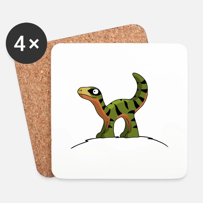Raptor - Untersetzer (4er-Set) - Weiß
