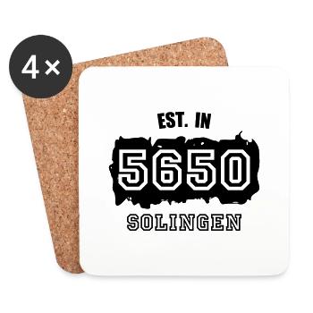 Est. 5650 Solingen - Untersetzer (4er-Set) - Weiß - Vorne