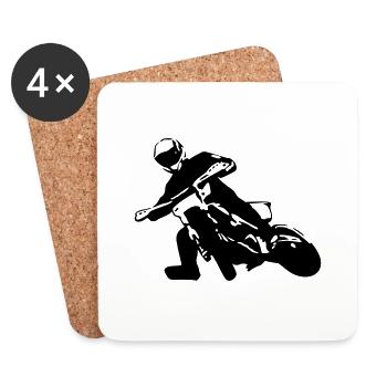 Supermoto rider - Untersetzer (4er-Set) - Weiß - Vorne