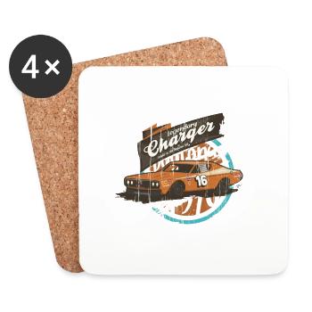"Legendary Charger" - Untersetzer (4er-Set) - Weiß - Vorne